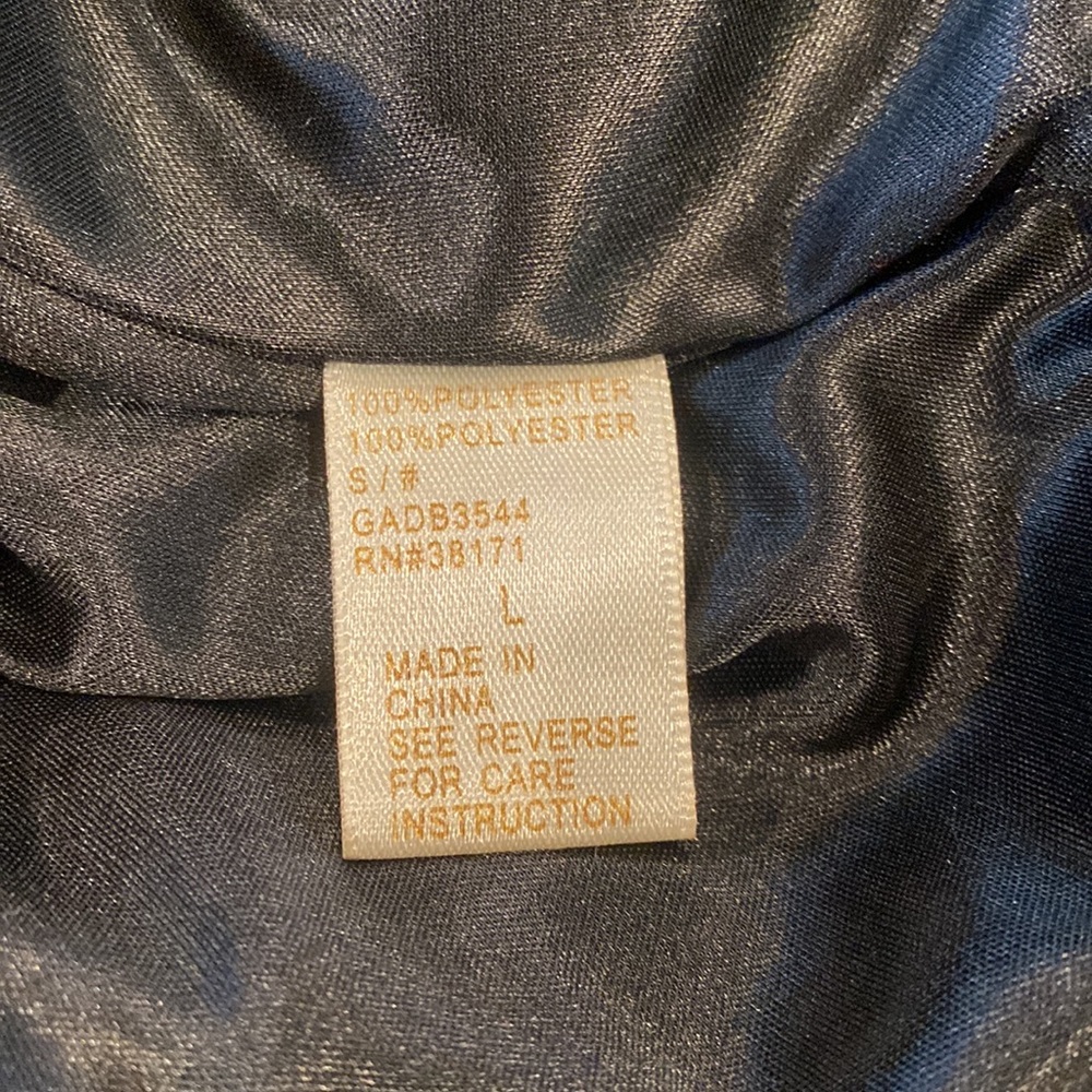 NWT Vintage Luca Couture mini dress puff sleeve black belted stretch appliqué - Picture 11 of 11